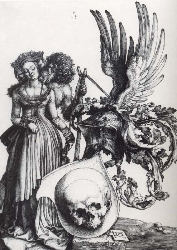 Albrecht Durer The Coat of Arms of Death Sweden oil painting art